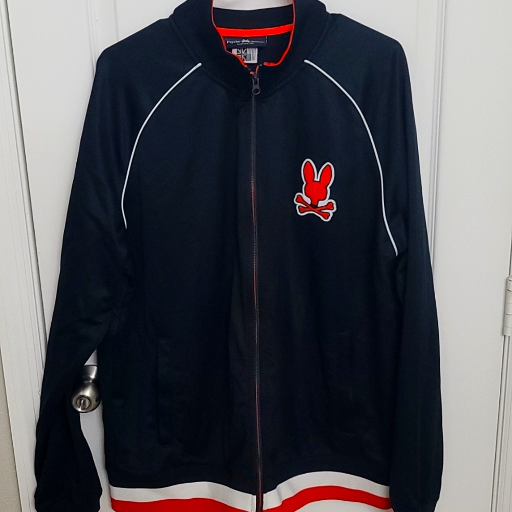 Psycho Bunny Black and Red Performance Jacket